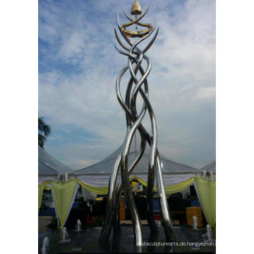 Edelstahl abstrakte Skulptur im Freien von Malaysia nationalen Emblem